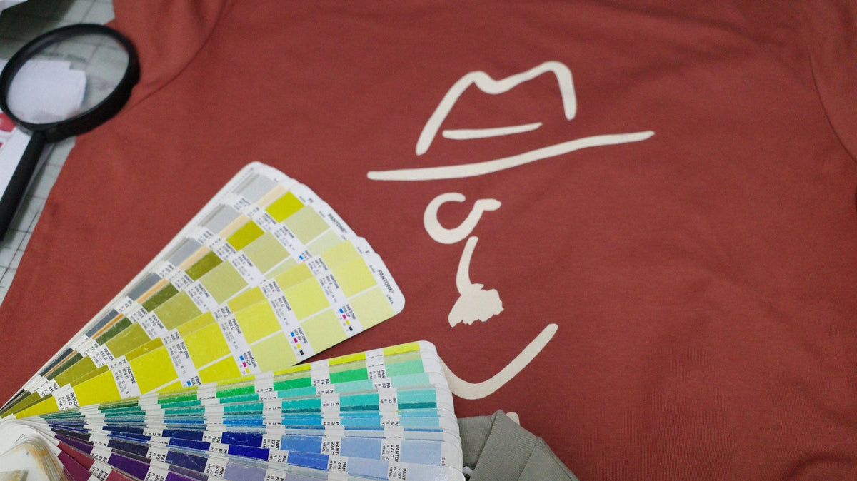The Contrast Pessoa Sketch drawing printed on an organic cotton t-shirt