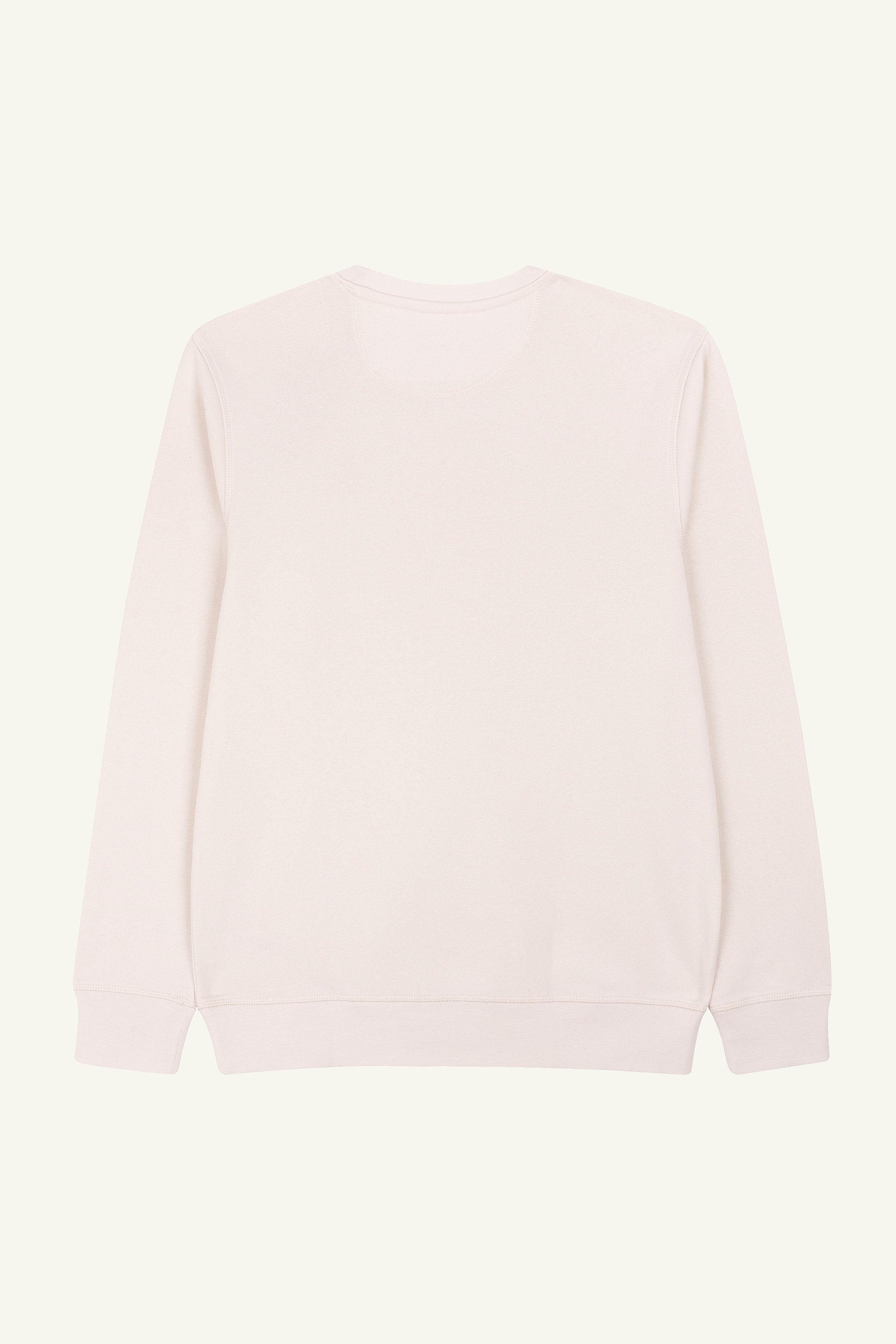 Sustainable sweatshirt in organic cotton, Contrast Strawberry graphic Vintage White design