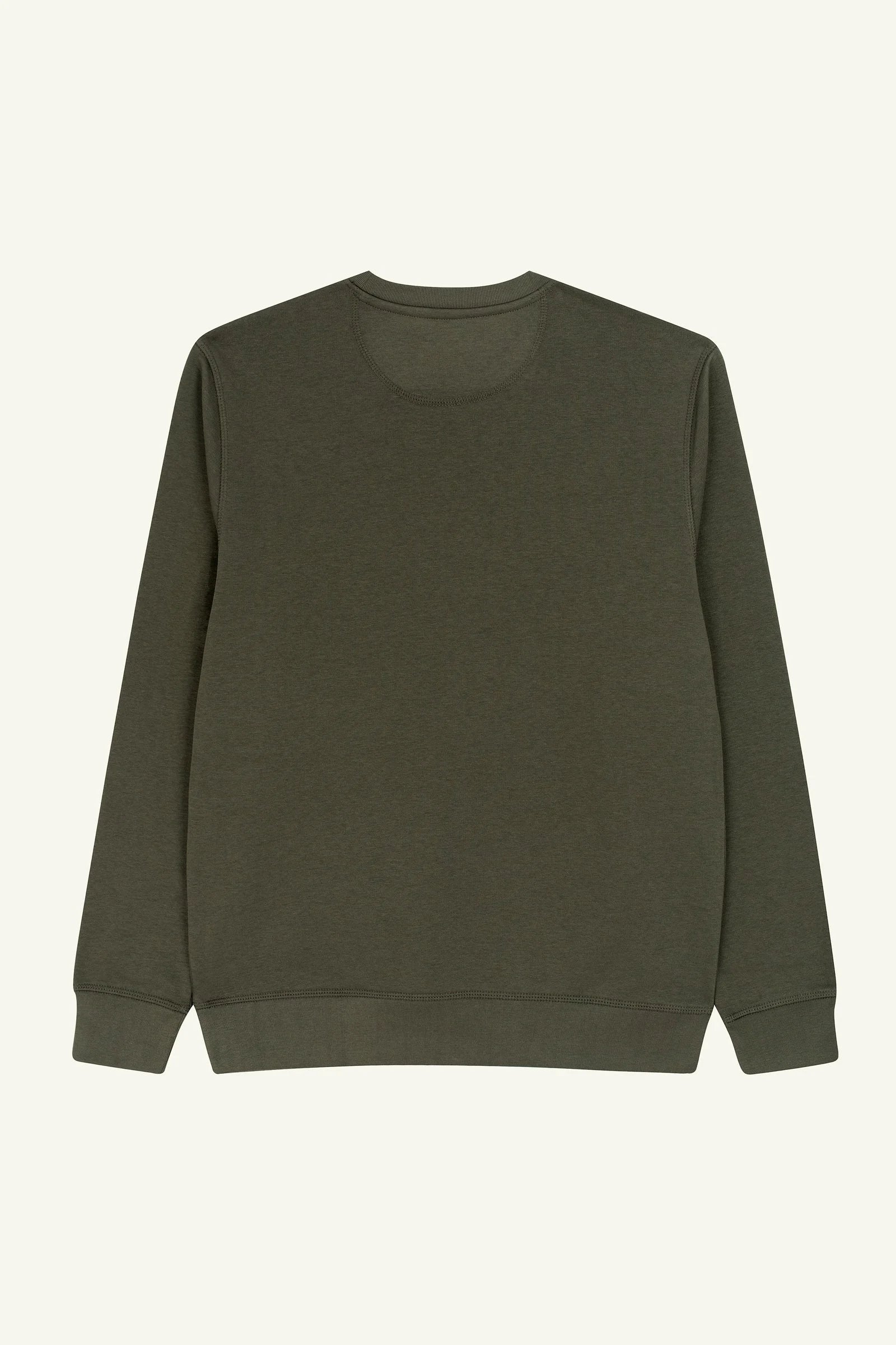 Lisbon-inspired graphic sweatshirt in organic cotton, Contrast Sardines Khaki Green edition