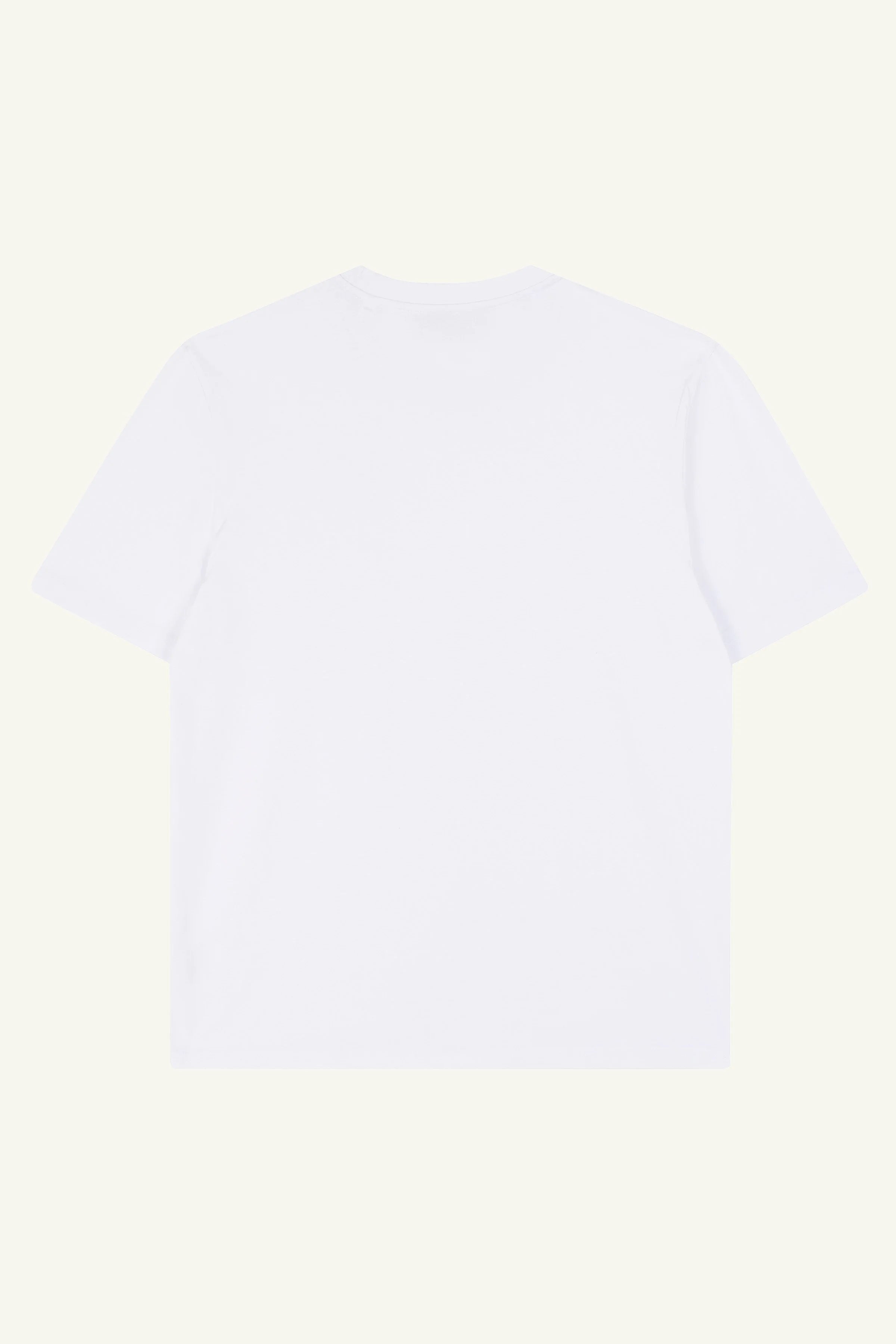 Premium designer graphic tee by Contrast, Strawberry white organic t-shirts with playful motif