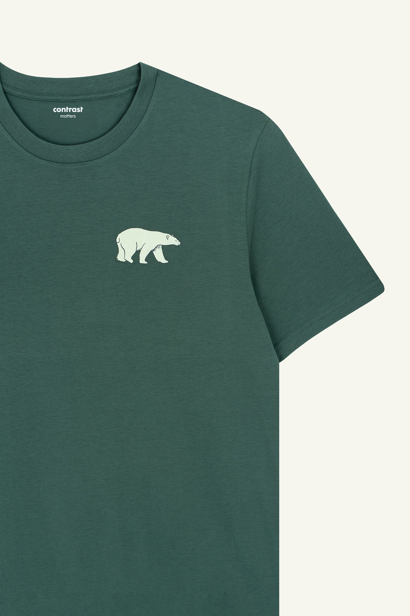 Contrast designer graphic tees collection featuring Polar Bear organic t-shirt in Green Bay.