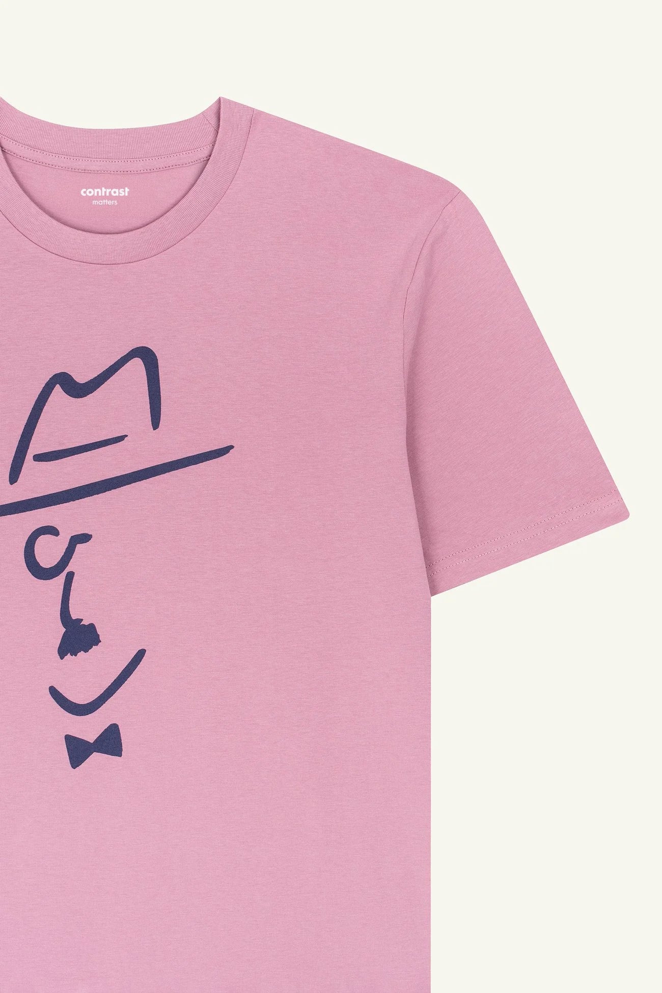 Lilac dream t-shirt graphic design by Contrast, Pessoa Sketch organic tee shirts for everyday wear