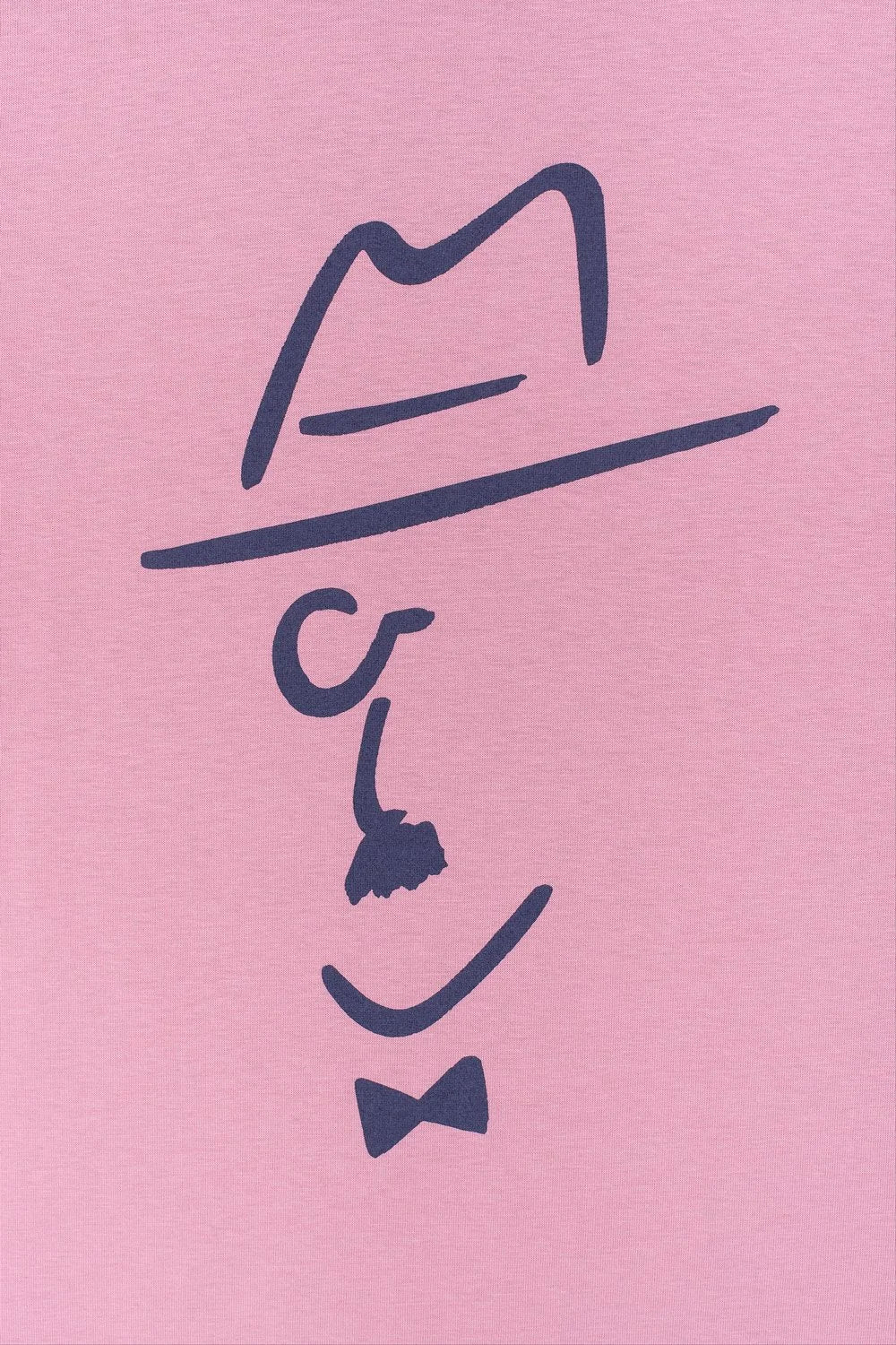 Contrast designer graphic tee Pessoa Sketch, organic t-shirt made in Portugal with line art design