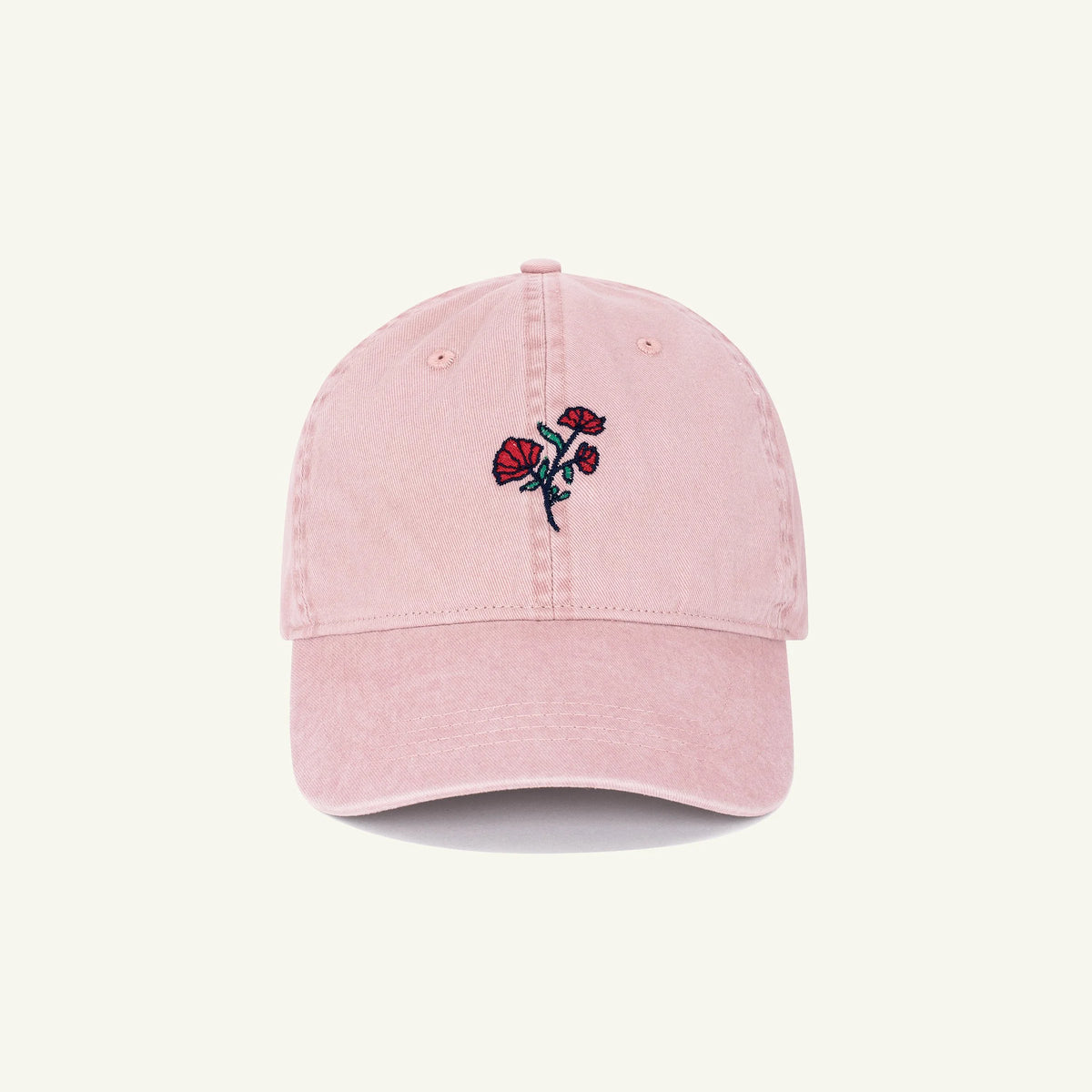 Hats Roses Men Small Rose Embroidered Hat - Washed Rose – contrast