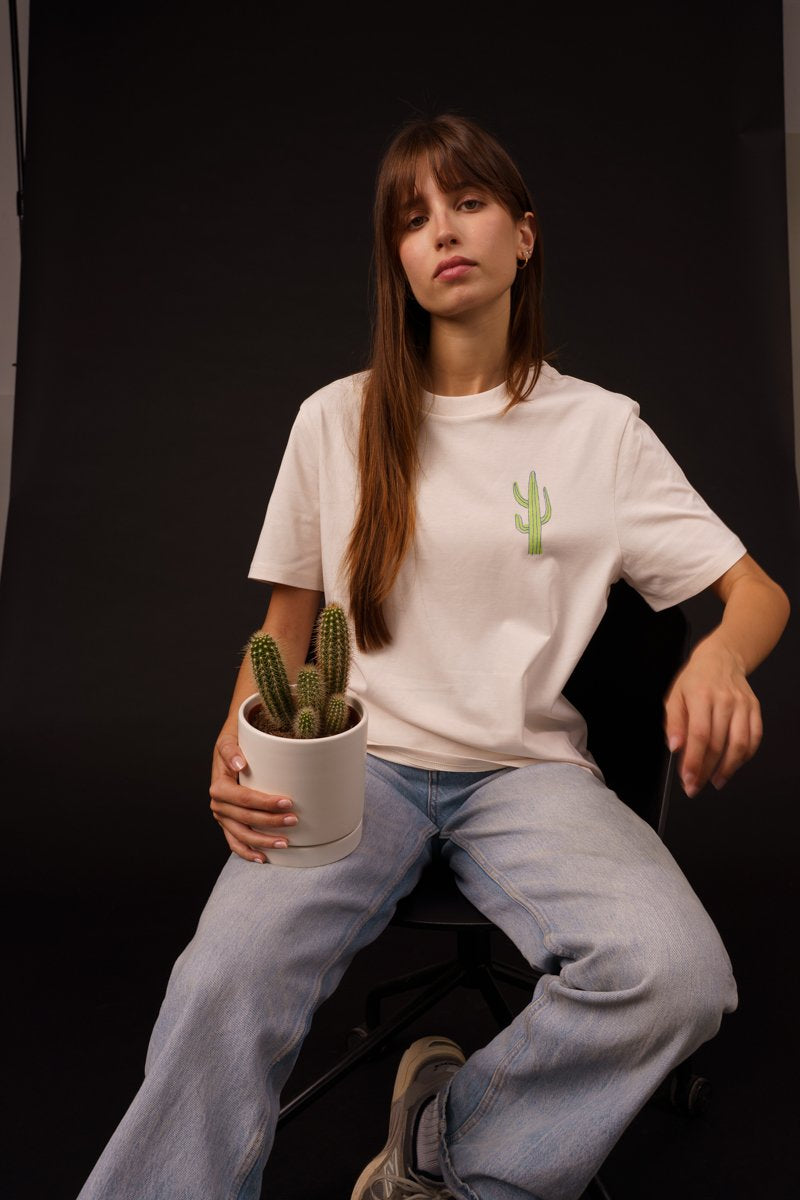 Organic t-shirt by Contrast, Cactus t-shirt graphic design with desert-inspired style.