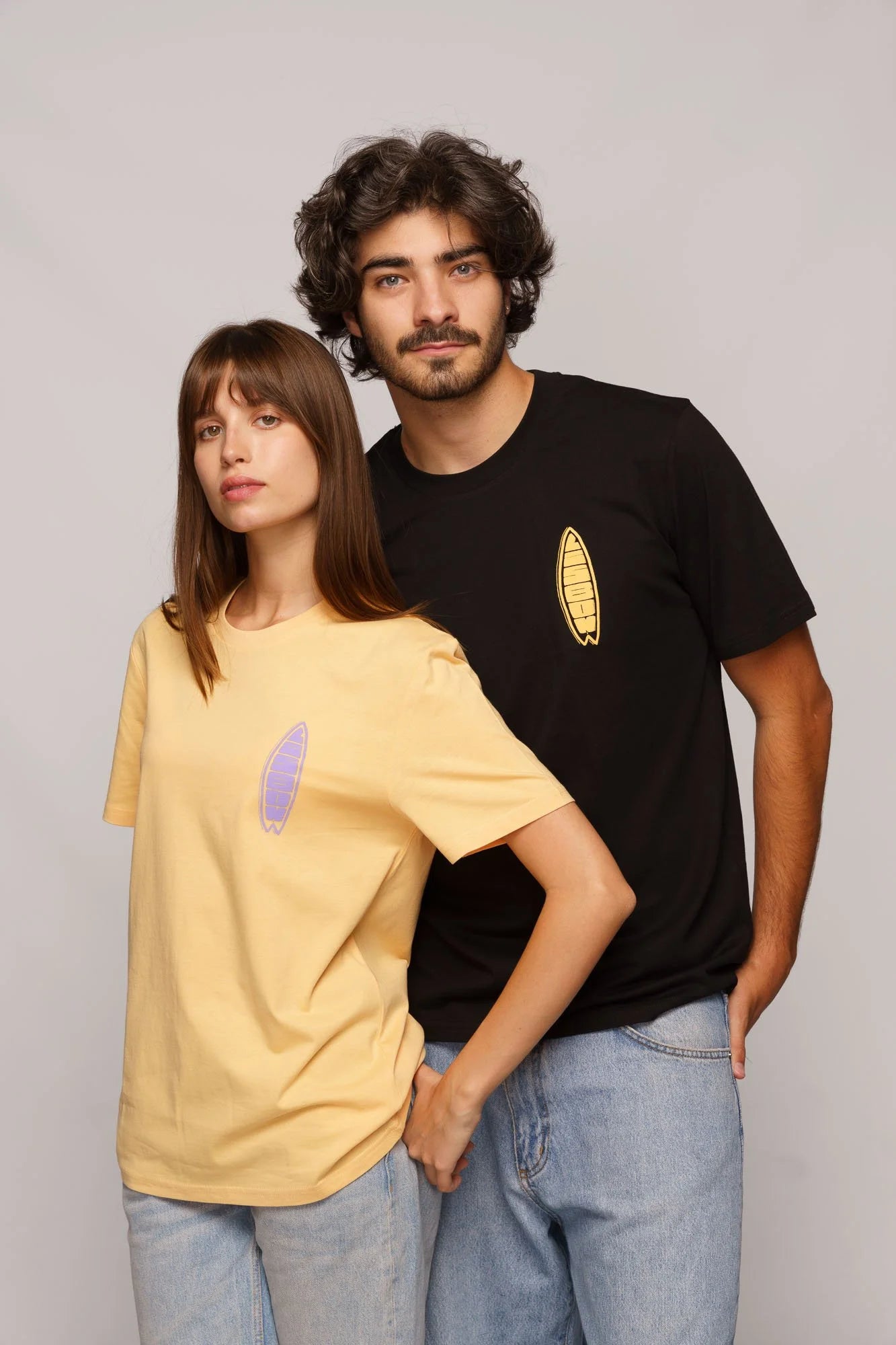 Organic t-shirt by Contrast, Lisbon Surfboard t-shirt graphic design with bold board artwork.