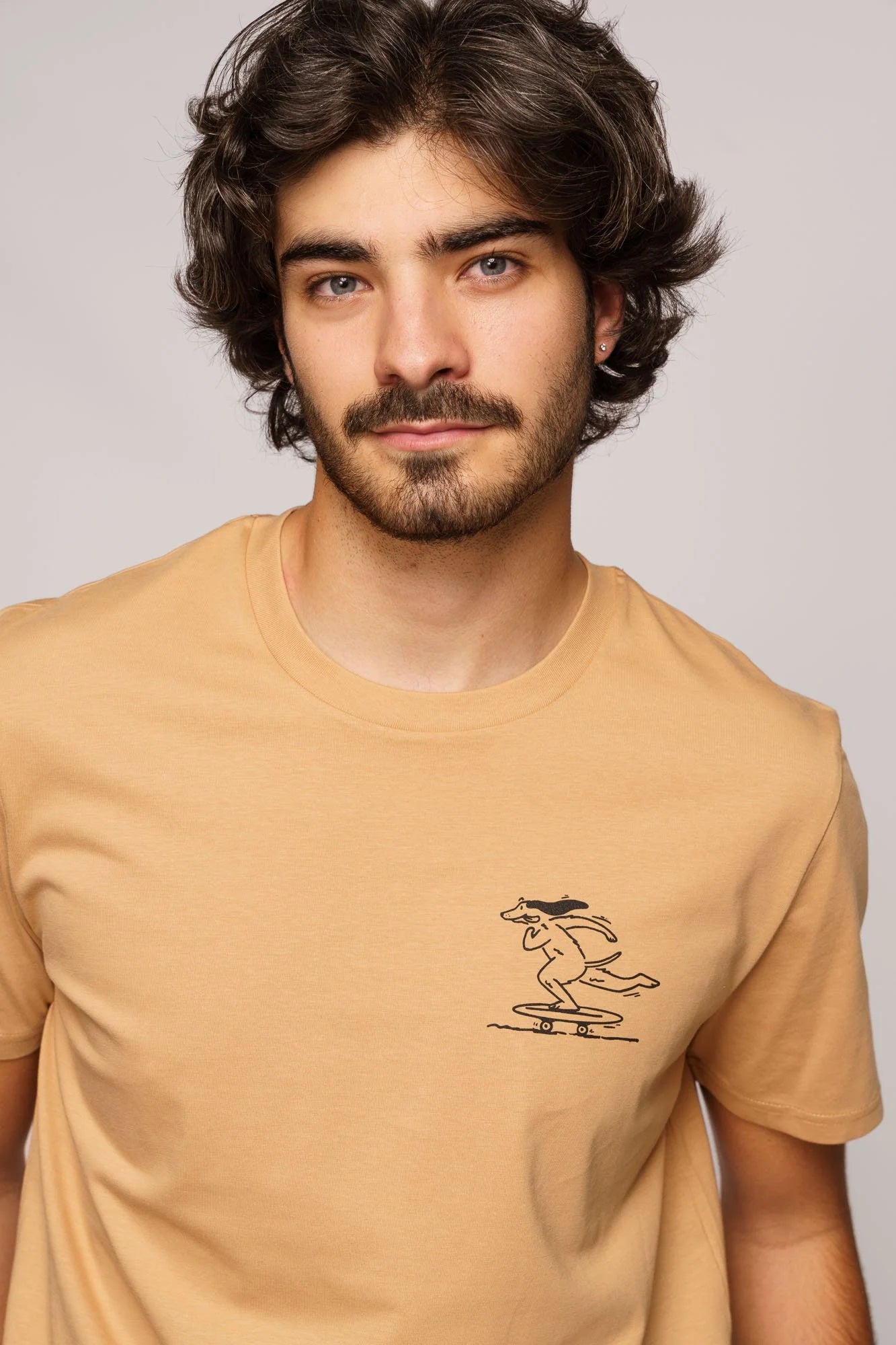 Organic tee shirts by Contrast, Skate Rider t-shirt graphic design with playful urban vibe.