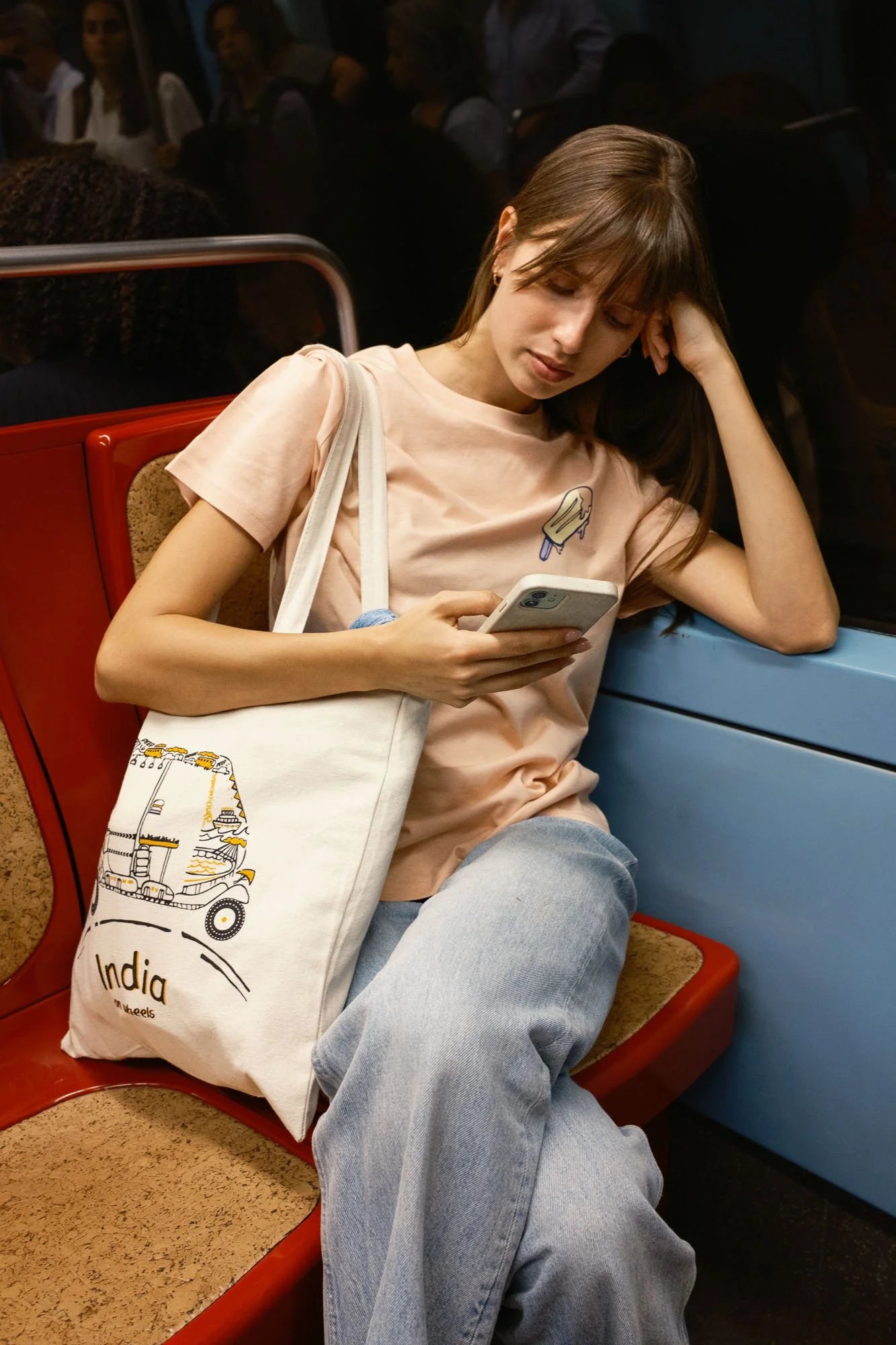 Contrast graphic tees designer edition Melting Icecream, organic t-shirt with fruity style.